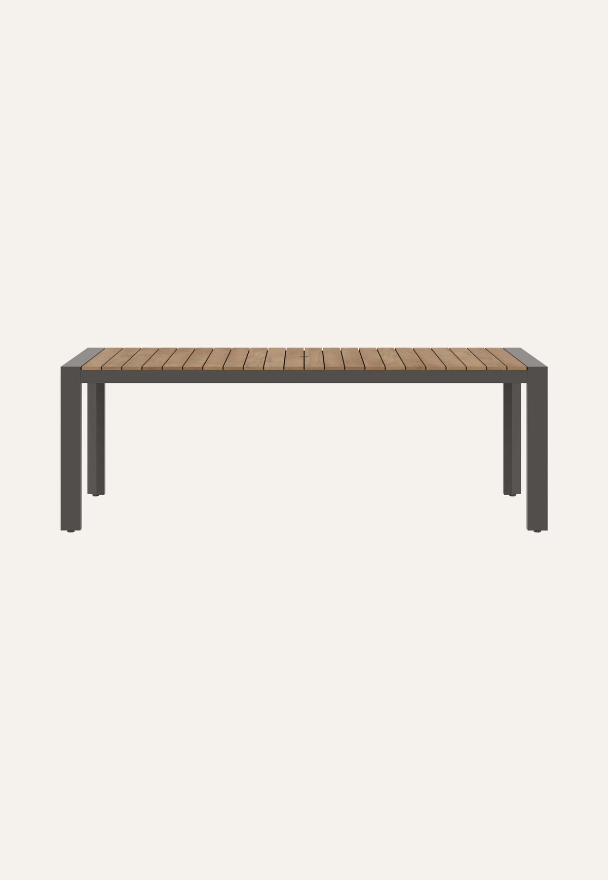 Monaco Teak Aluminum Dining Table 86"